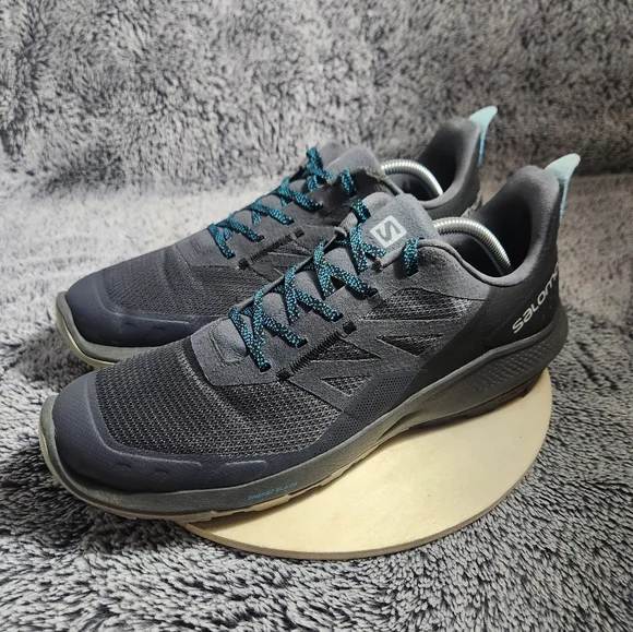 Salomon Outpulse Waterproof Trail Run Shoes Hiking Black Gray Mens Size 11 - Picture 4 of 9